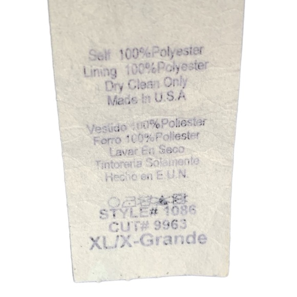 Gorgeous Designer Dark Blue Strapless Rhinestone Gown Maxi Dress Size XL Grande - Picture 15 of 17